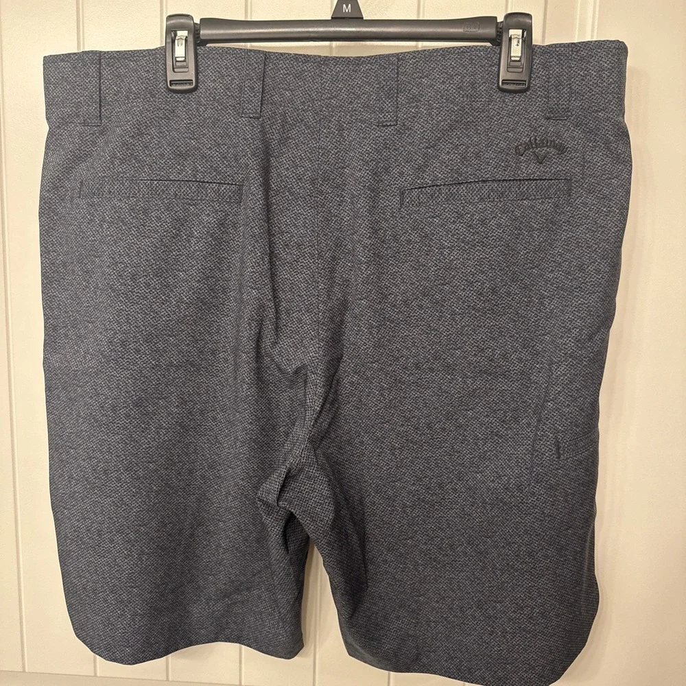 Callaway Golf Shorts Men's Size 40 Performance New Grey Blue Micro Pattern